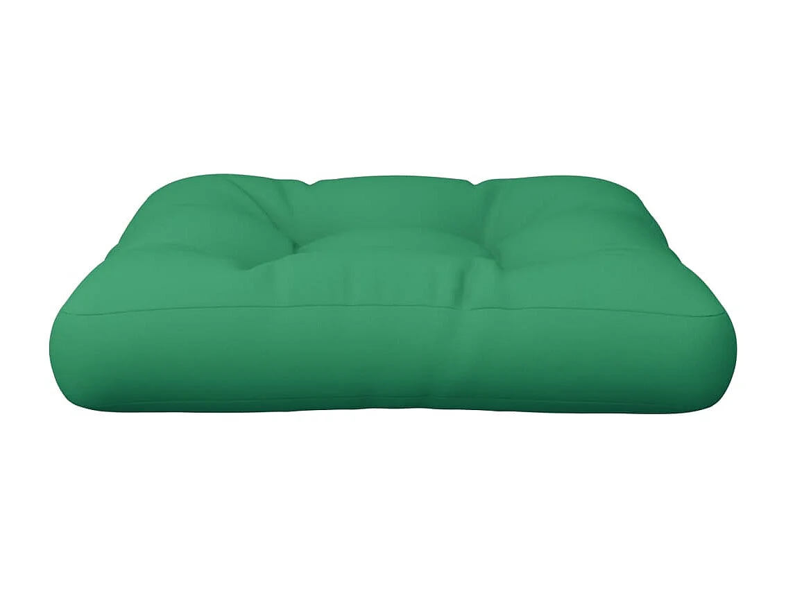 Coussin de palette vert 60x60x12 cm tissu