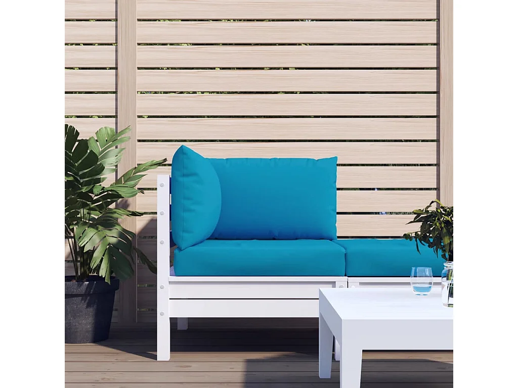 Coussins de palette 3 pièces bleu clair tissu oxford