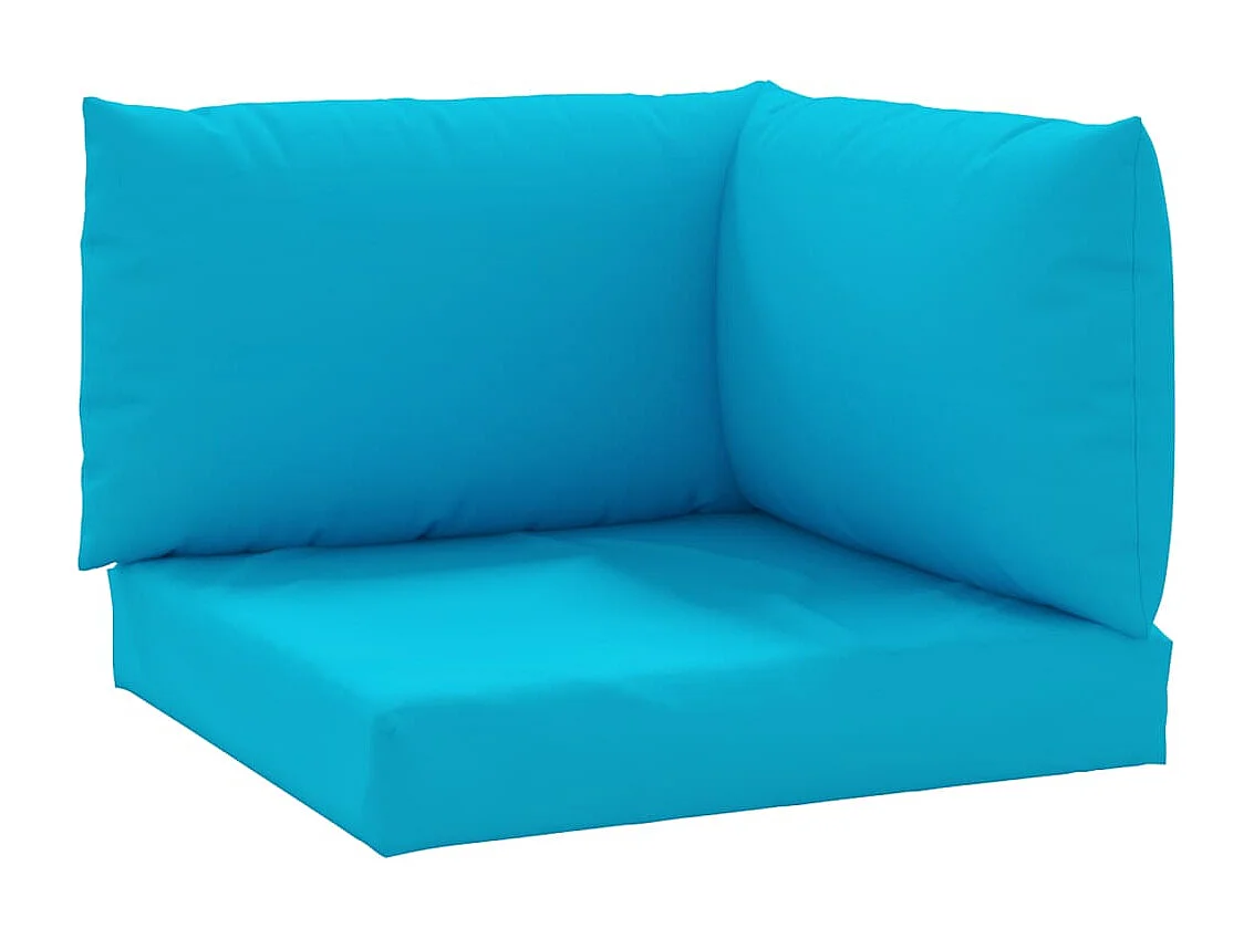 Coussins de palette 3 pièces bleu clair tissu oxford