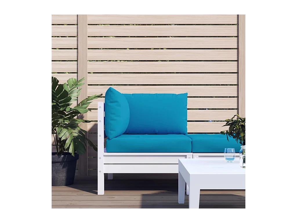 Coussins de palette 3 pièces bleu clair tissu oxford
