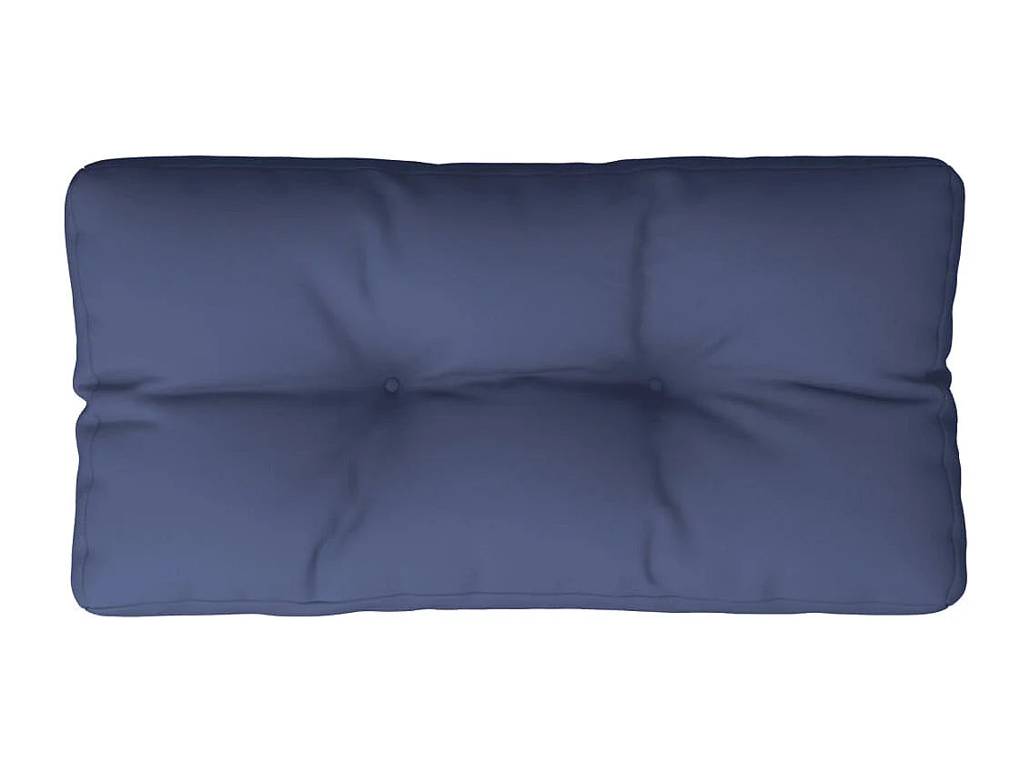 Coussin de palette bleu marine 120x40x12 cm tissu