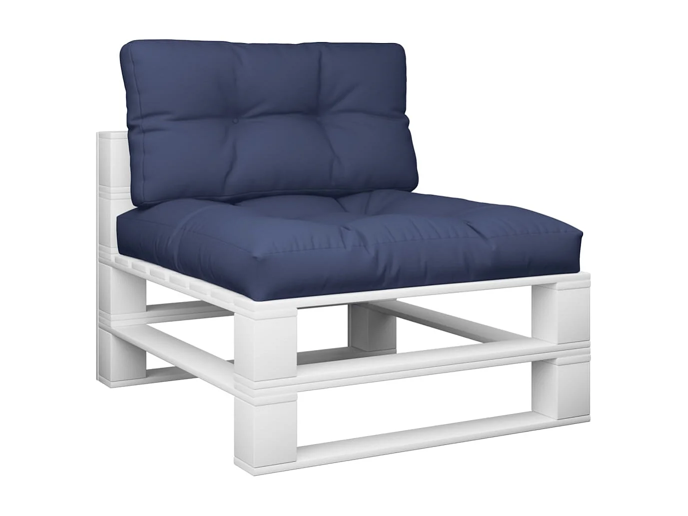 Ensemble de coussins en palette bleu marine 70x40x12 cm tissu