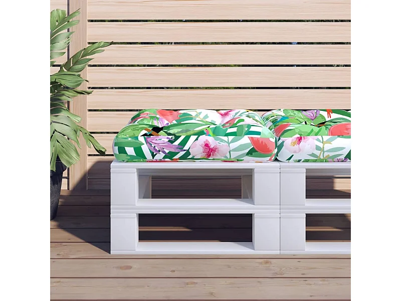 Almofadão para móveis paletes 60x61,5x10cm tecido oxford multicor