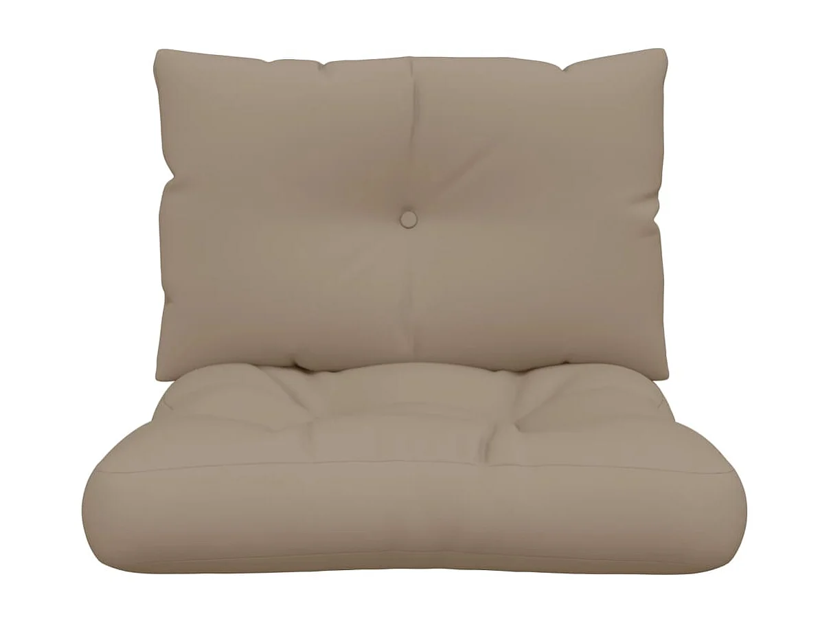 Almofadões de paletes 2 peças tecido cinza-acastanhado