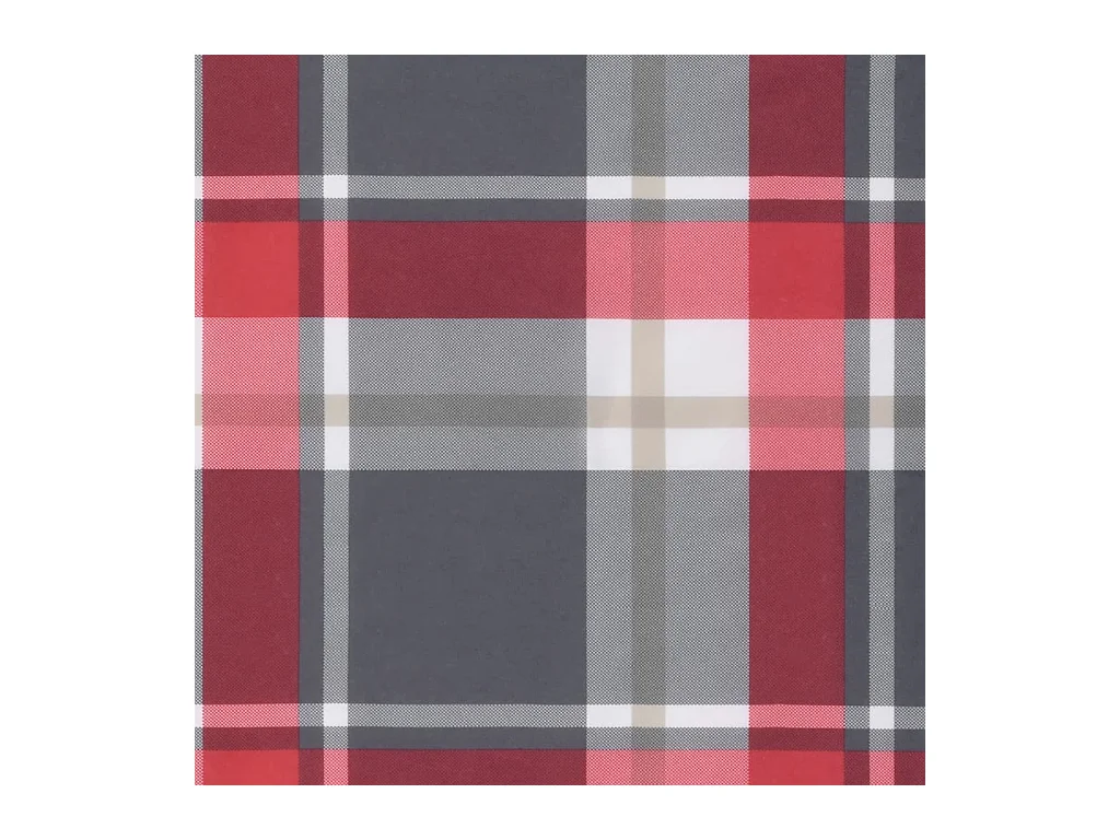 Coussins de palette 2 pièces motif à carreaux rouge tissu