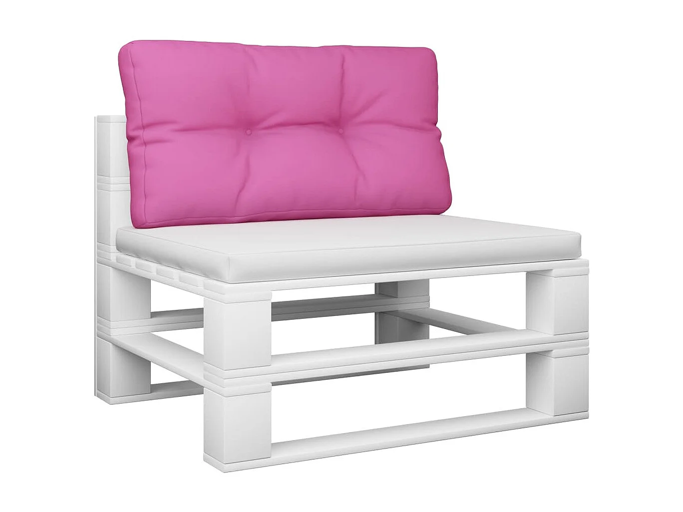 Coussin de palette rose 80x40x12 cm tissu