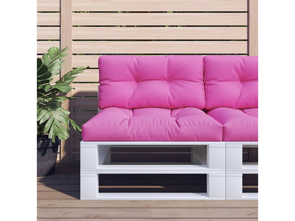 Almofadão para sofá de paletes 80x40x12 cm tecido rosa