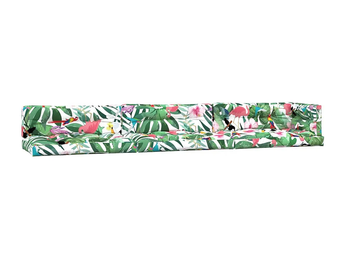 Almofadões para móveis de paletes 7 peças tecido multicolor