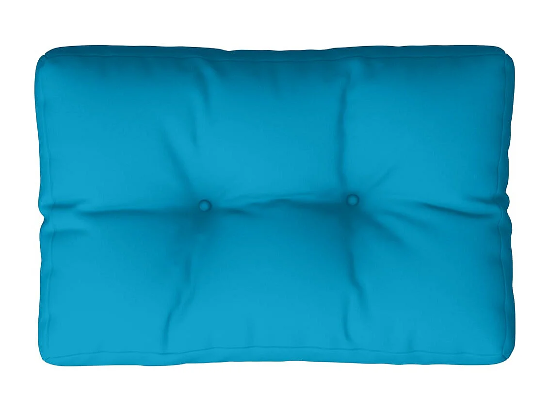 Coussin de palette bleu clair 50x40x12 cm tissu