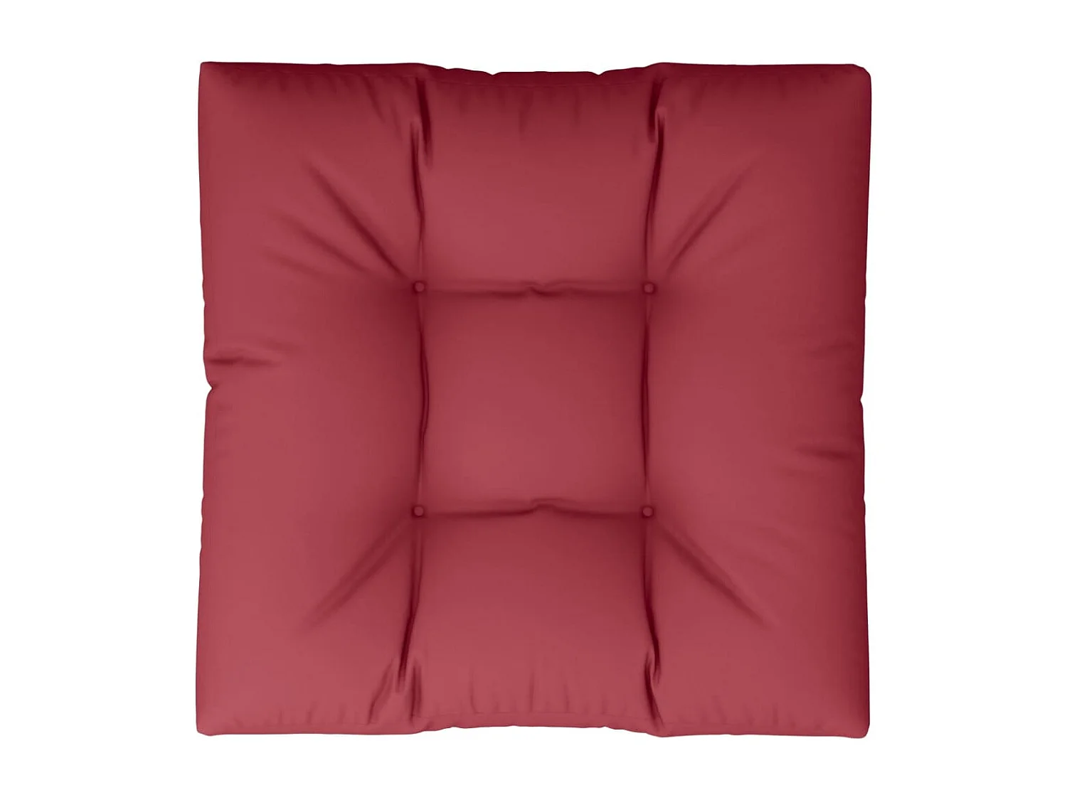 Coussin de palette rouge bordeaux 80x80x12 cm tissu