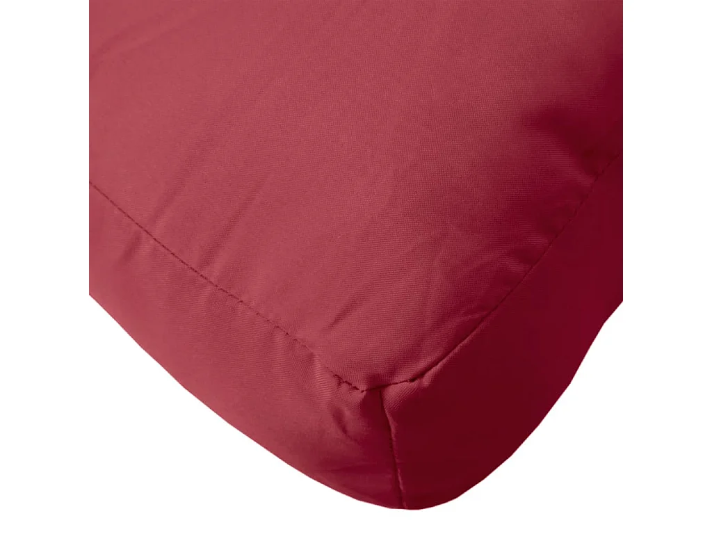 Coussin de palette rouge bordeaux 80x80x12 cm tissu