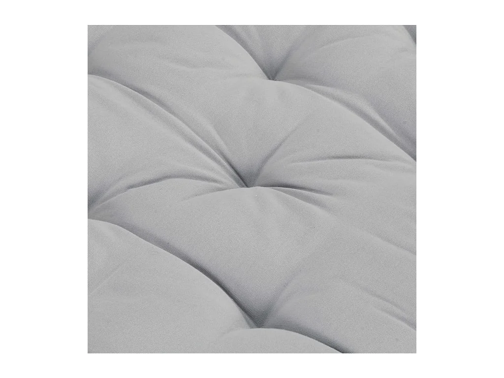 Coussin de plancher de palette Coton 120x40x7 cm Gris