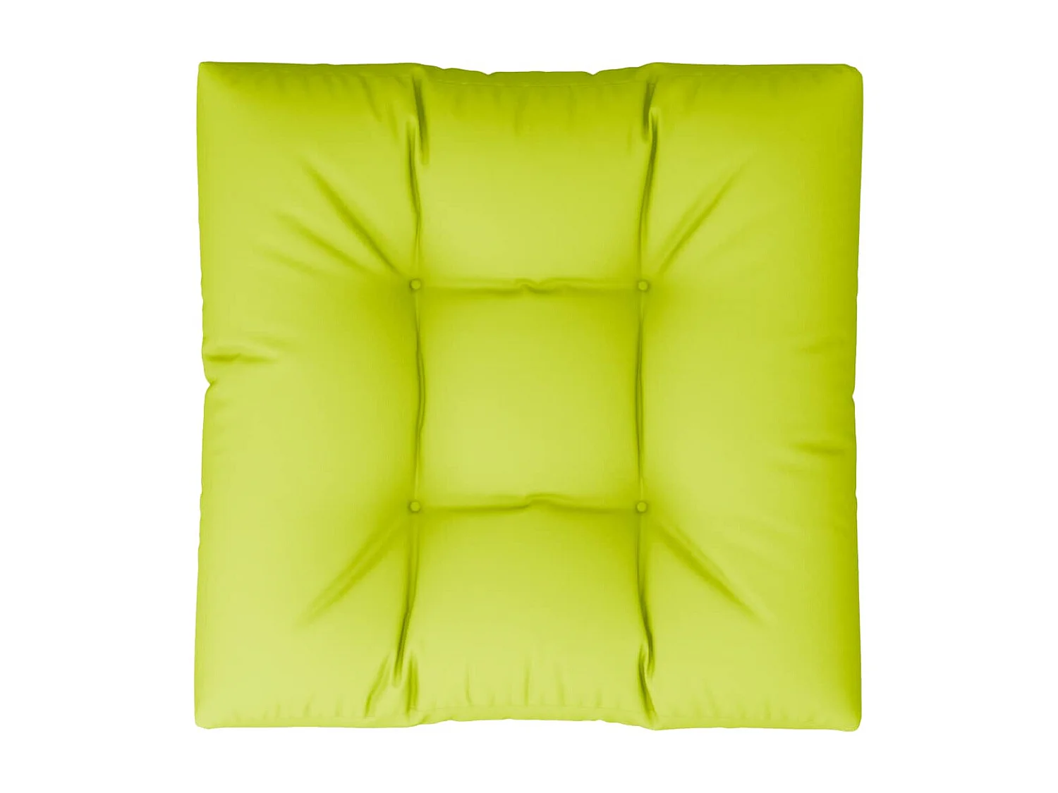 Coussin de palette vert brillant 80x80x12 cm tissu