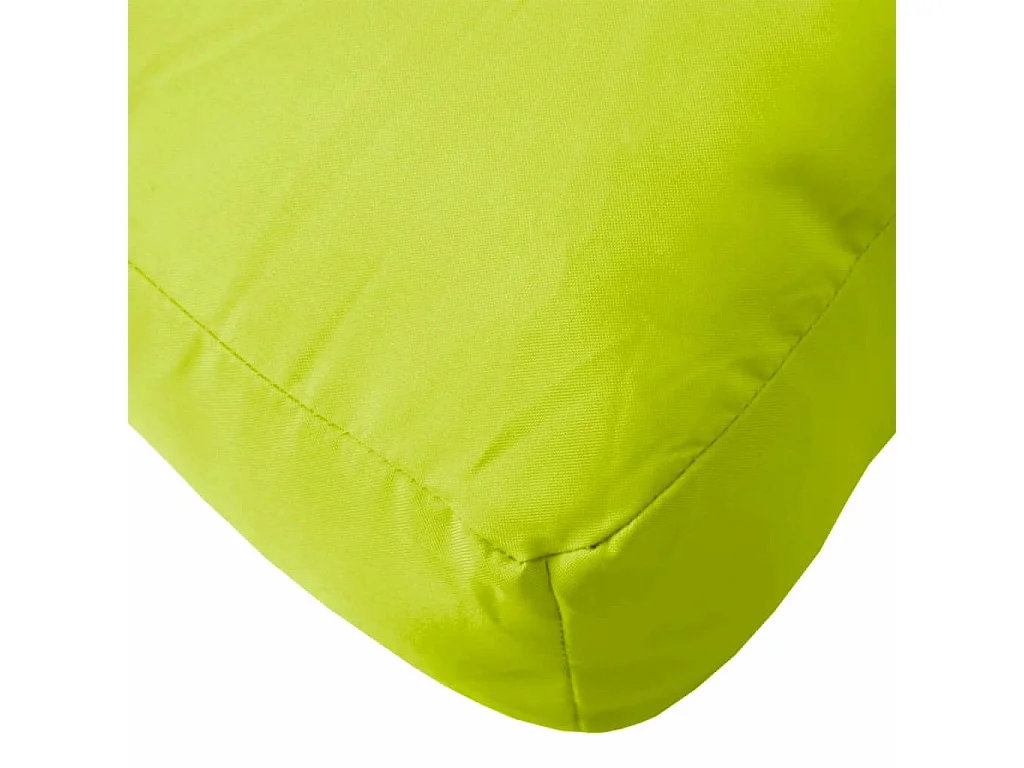 Coussin de palette vert brillant 80x80x12 cm tissu