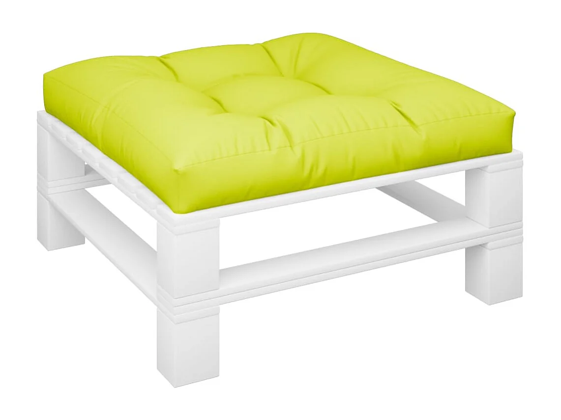 Coussin de palette vert brillant 80x80x12 cm tissu