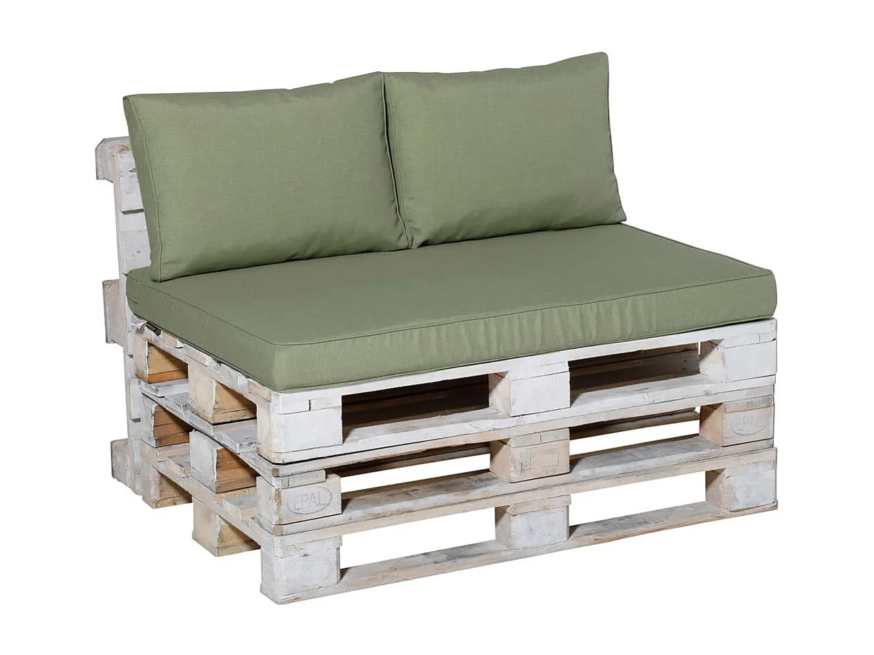 Conjunto de almofadões para paletes Panama verde salva