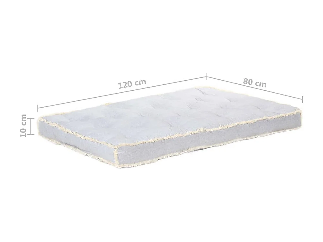 Coussin de canapé palette Gris 120x80x10 cm