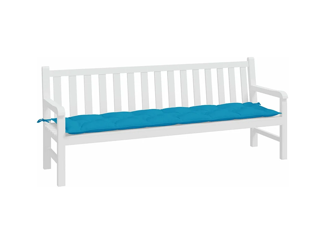Coussin de banc de jardin bleu clair 200x50x7 cm tissu oxford