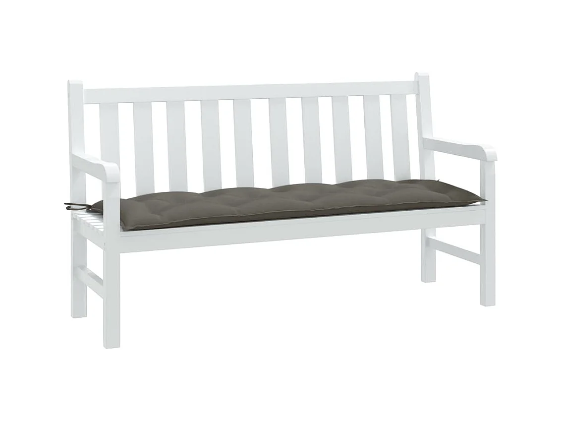 Coussin de banc de jardin gris foncé mélangé 150x50x7 cm tissu