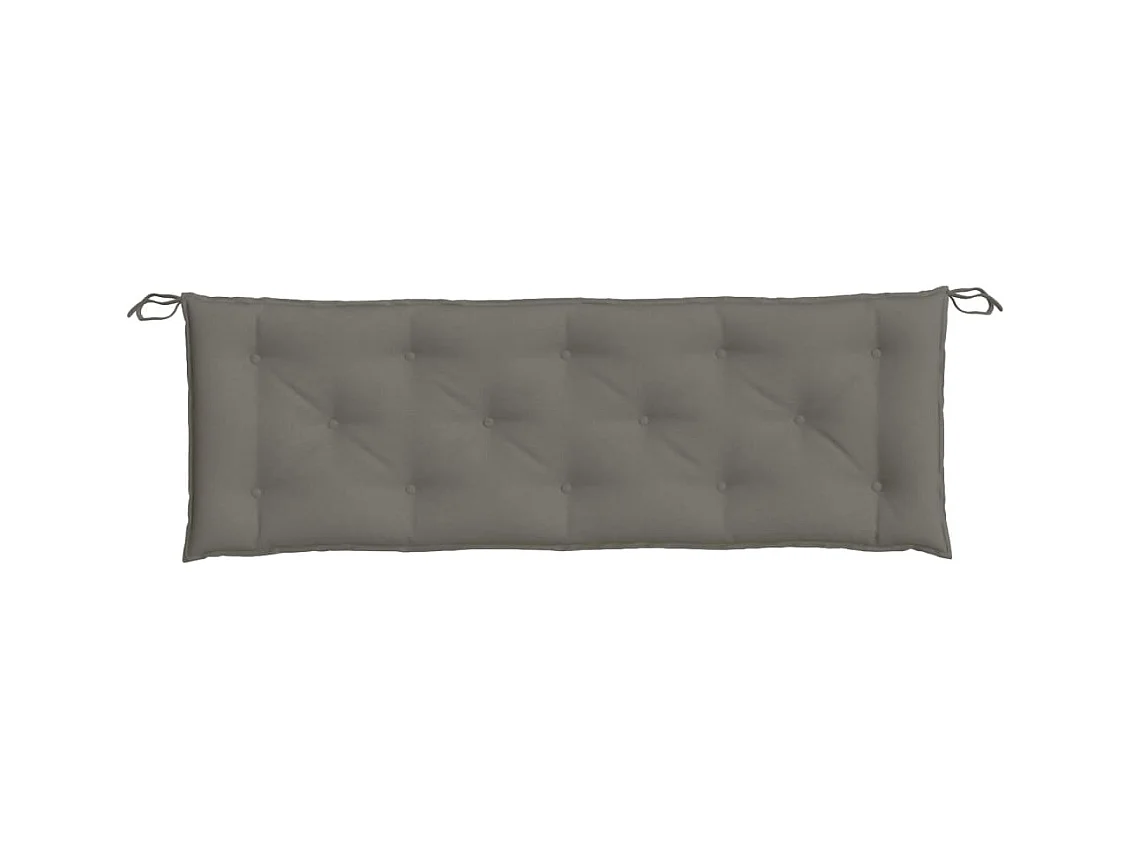 Cojín para banco de jardín tela gris oscuro melange 150x50x7 cm