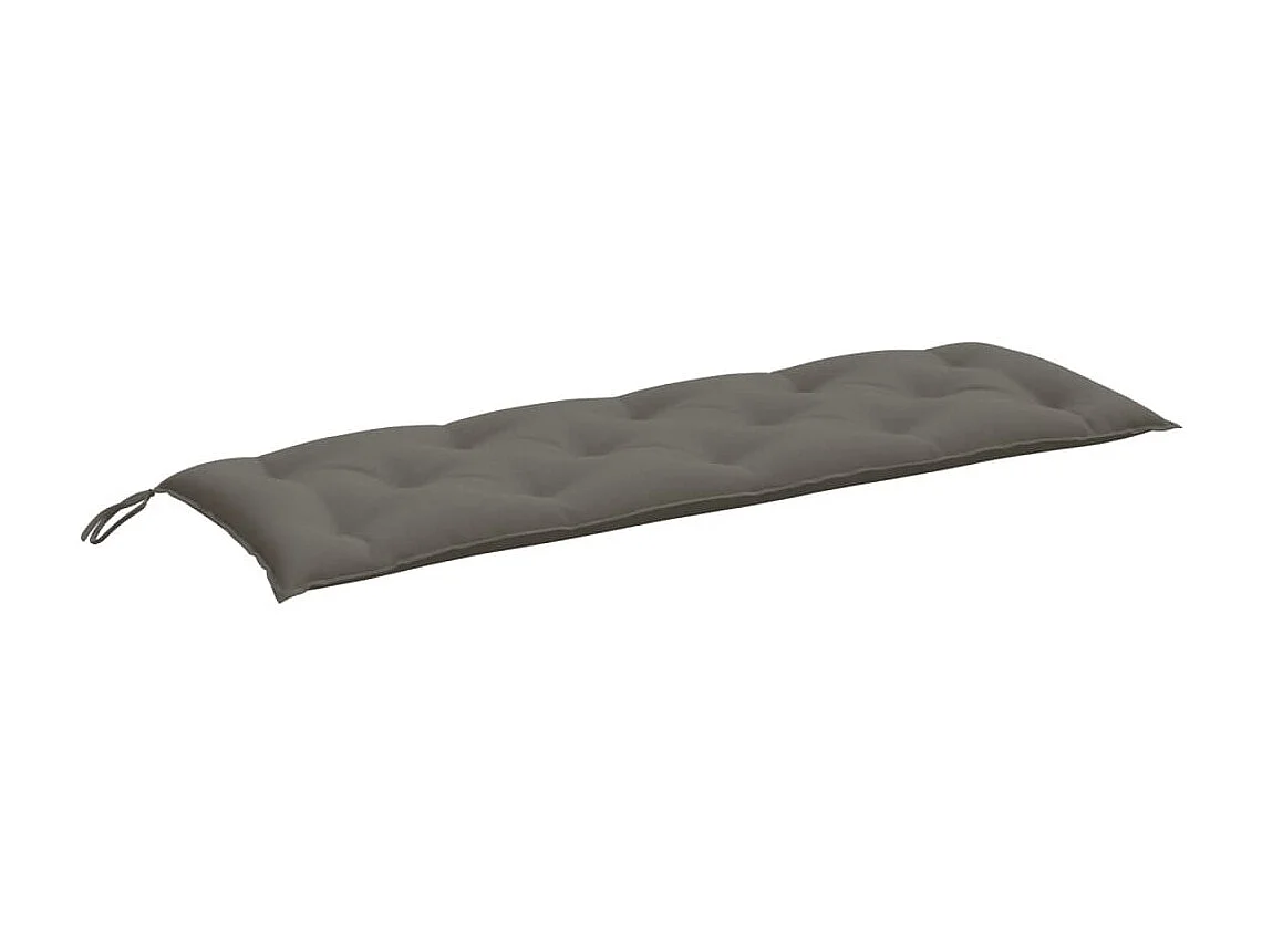Coussin de banc de jardin gris foncé mélangé 150x50x7 cm tissu