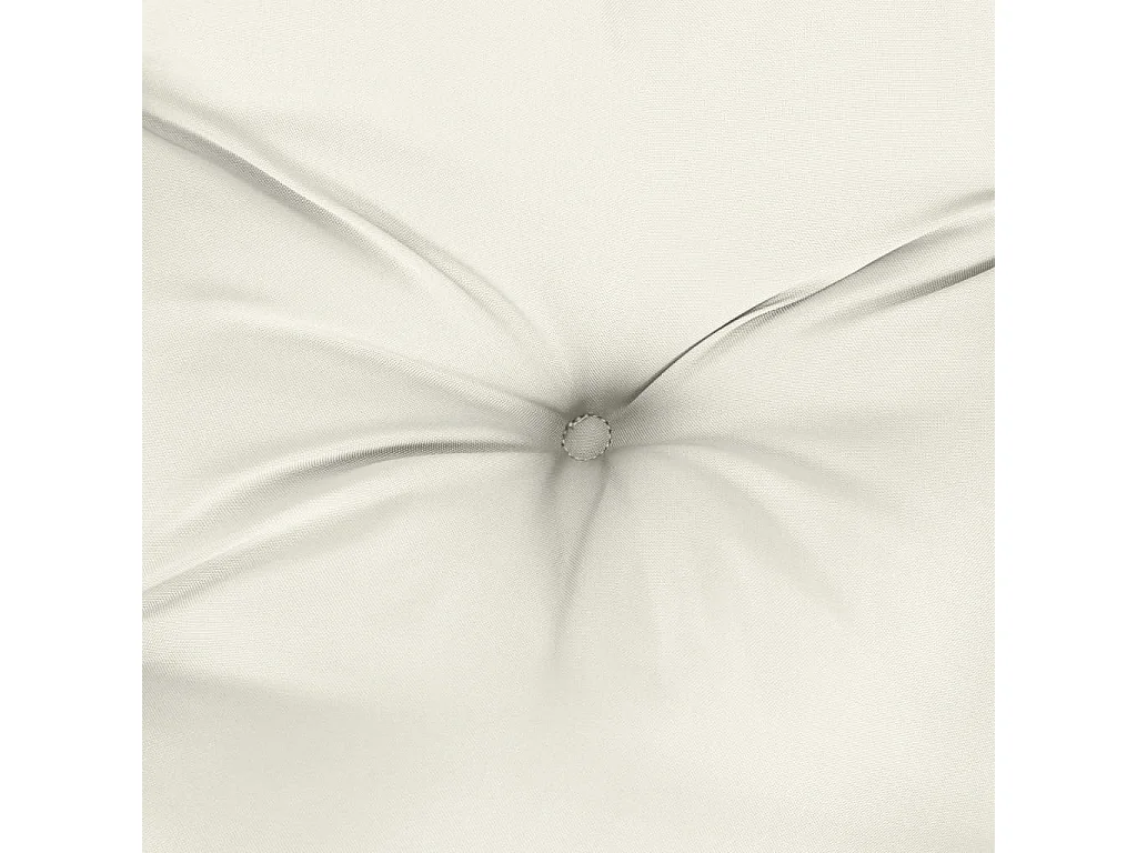 Coussins de banc de jardin lot de 2 crème mélangé tissu