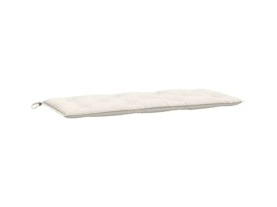 Coussins de banc de jardin lot de 2 crème mélangé tissu
