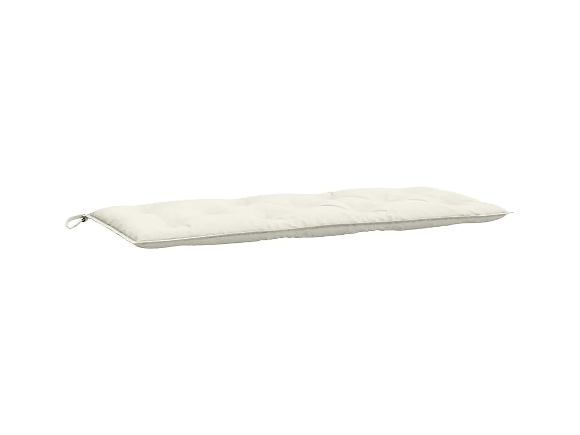 Coussins de banc de jardin lot de 2 crème mélangé tissu