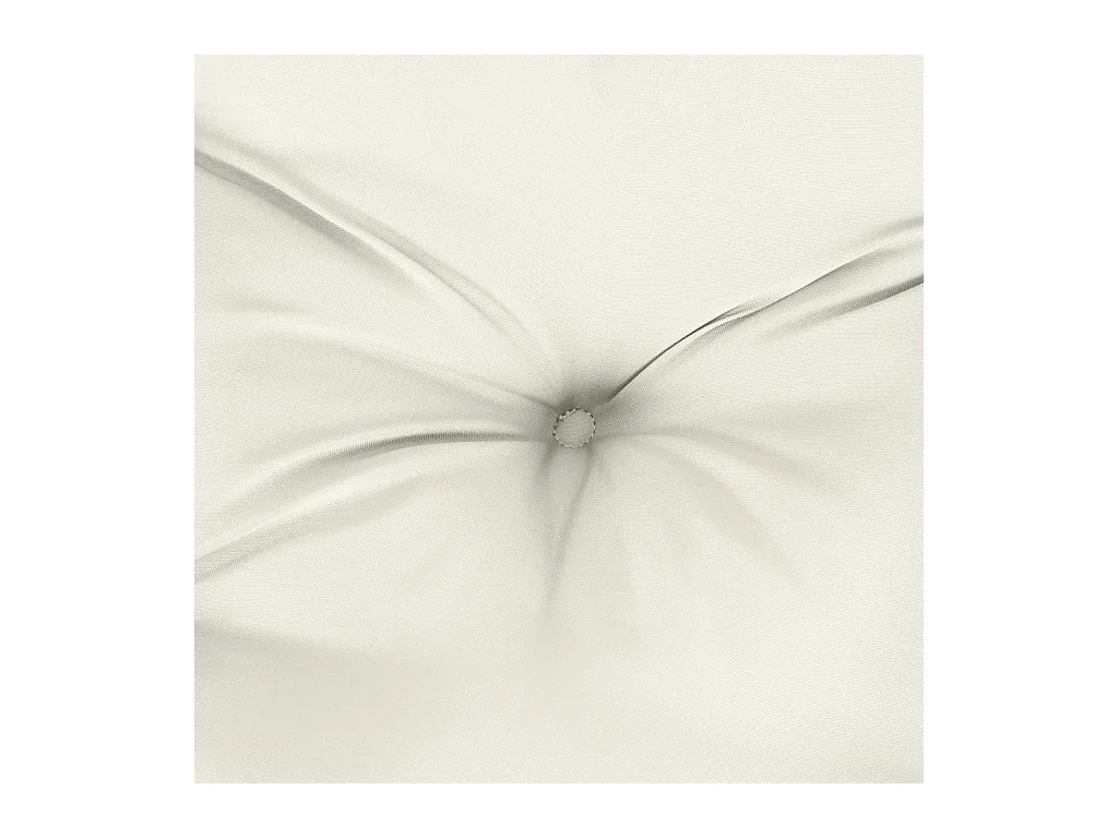 Coussins de banc de jardin lot de 2 crème mélangé tissu