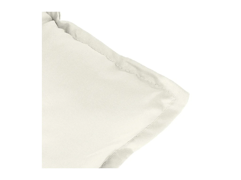 Coussins de banc de jardin lot de 2 crème mélangé tissu