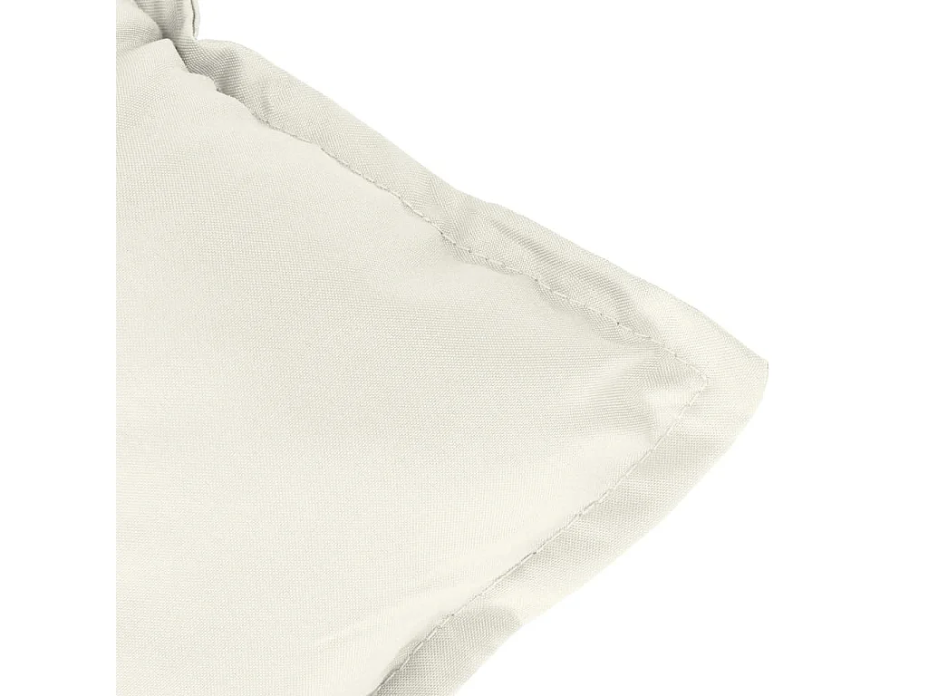 Coussins de banc de jardin lot de 2 crème mélangé tissu