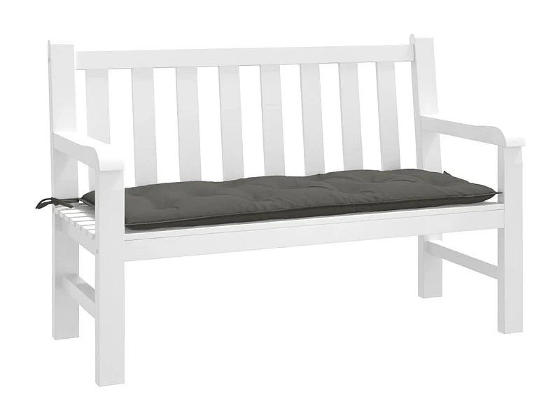 Coussin de banc de jardin gris foncé mélangé 120x50x7 cm tissu