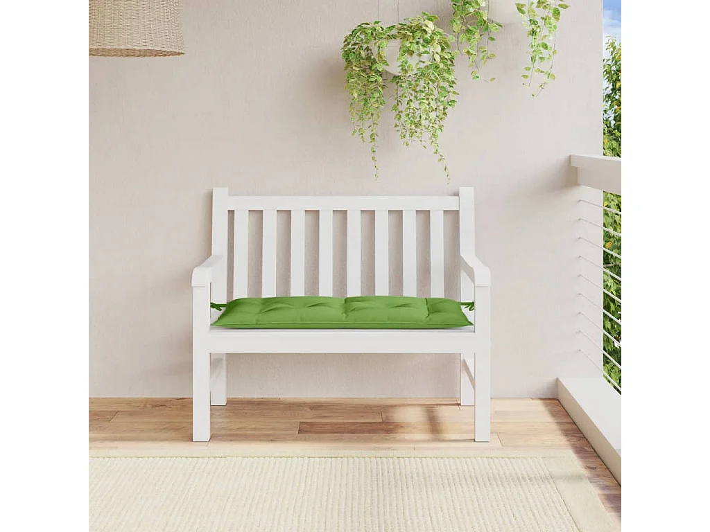 Cojín para banco de jardín tela verde melange 100x50x7 cm