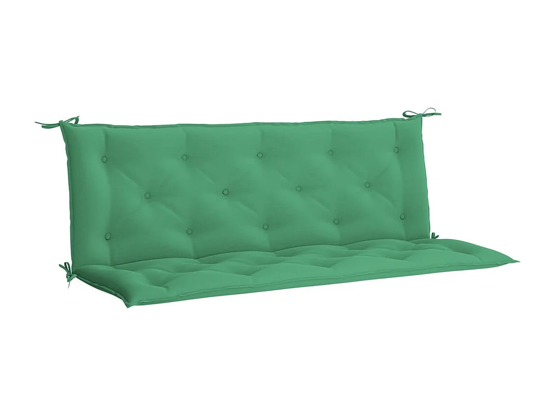 Cojines de banco de jardín 2 unidades tela Oxford verde 150x50x7 cm