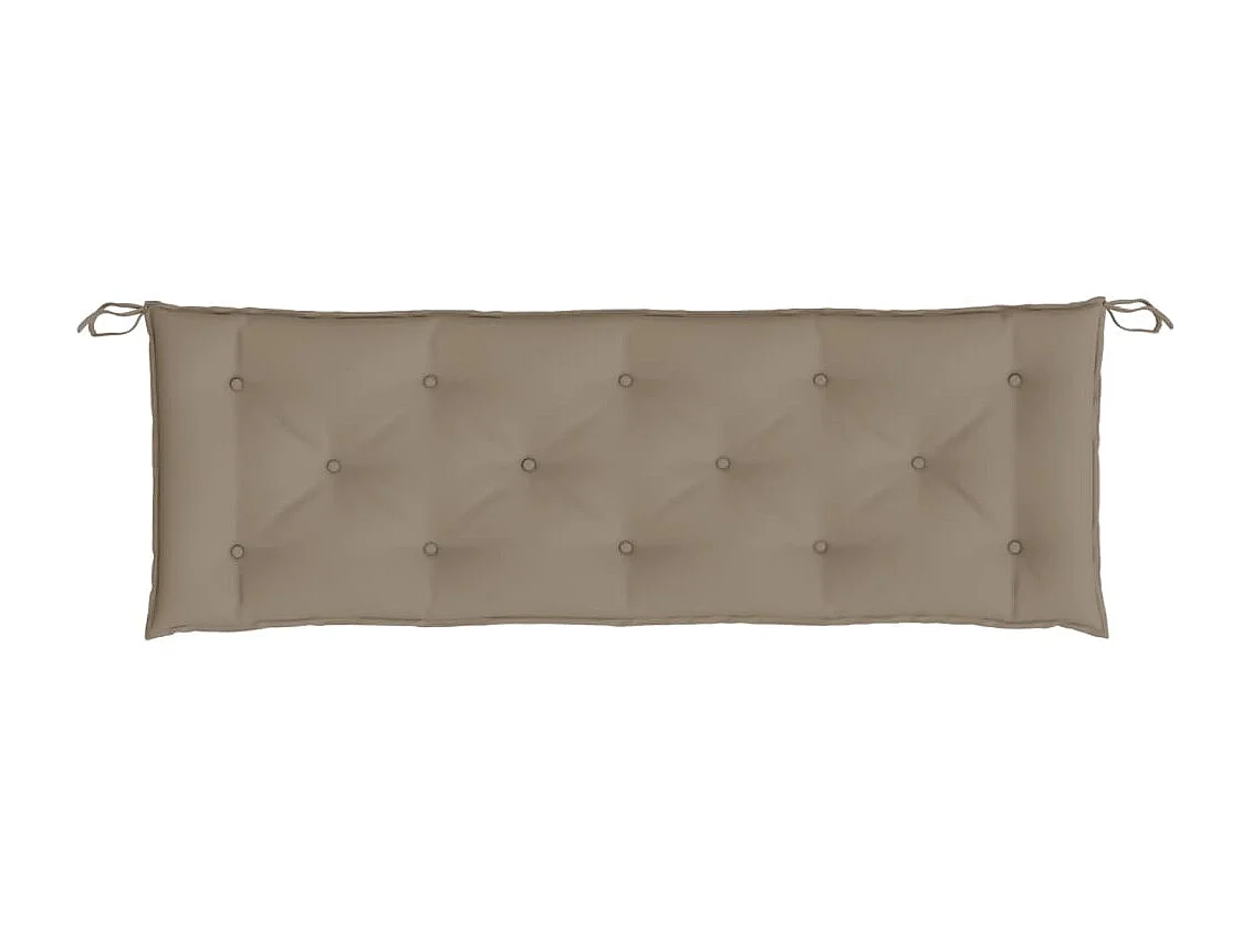 Coussins de banc de jardin 2 pièces taupe 150x50x7 cm tissu Oxford