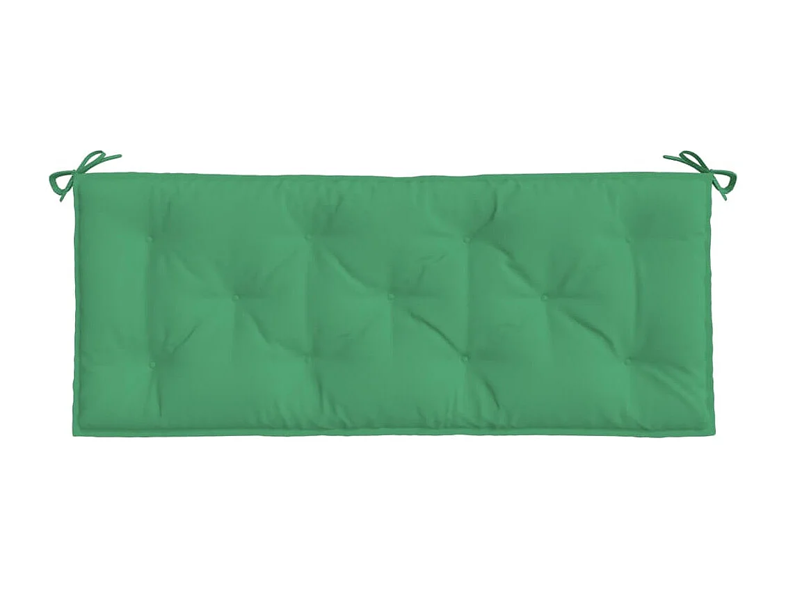 Cojín de banco de jardín tela Oxford verde 120x50x7 cm