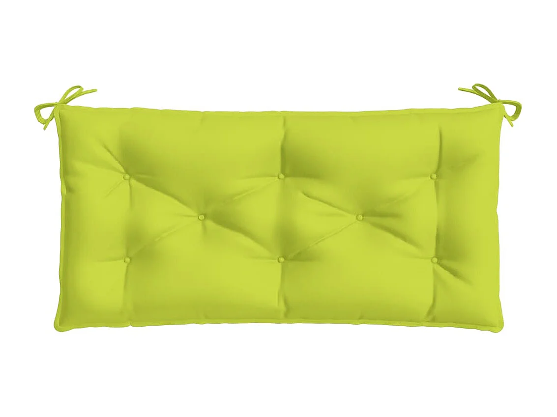 Coussin de banc de jardin vert brillant 110x50x7cm tissu oxford