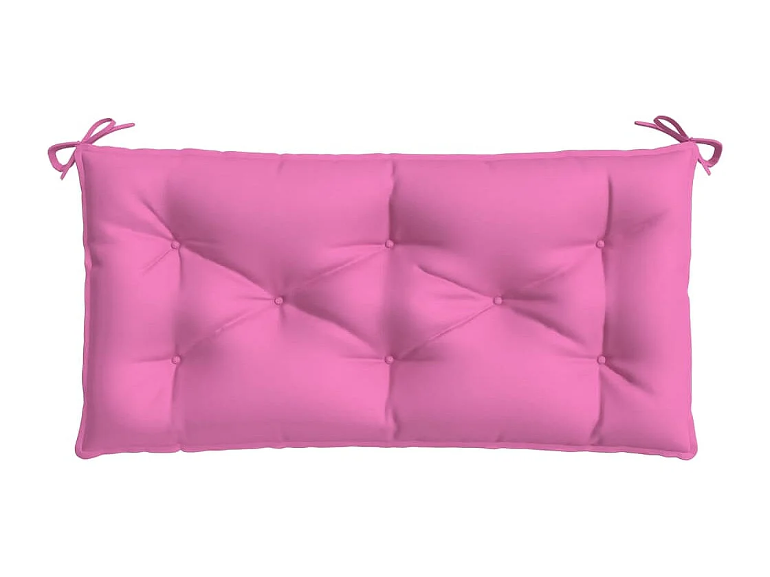 Coussin de banc de jardin rose 110x50x7 cm tissu