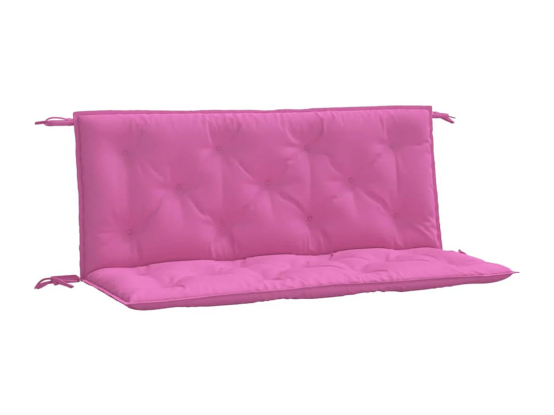 Coussins de banc de jardin lot de 2 rose 120x50x7 cm tissu