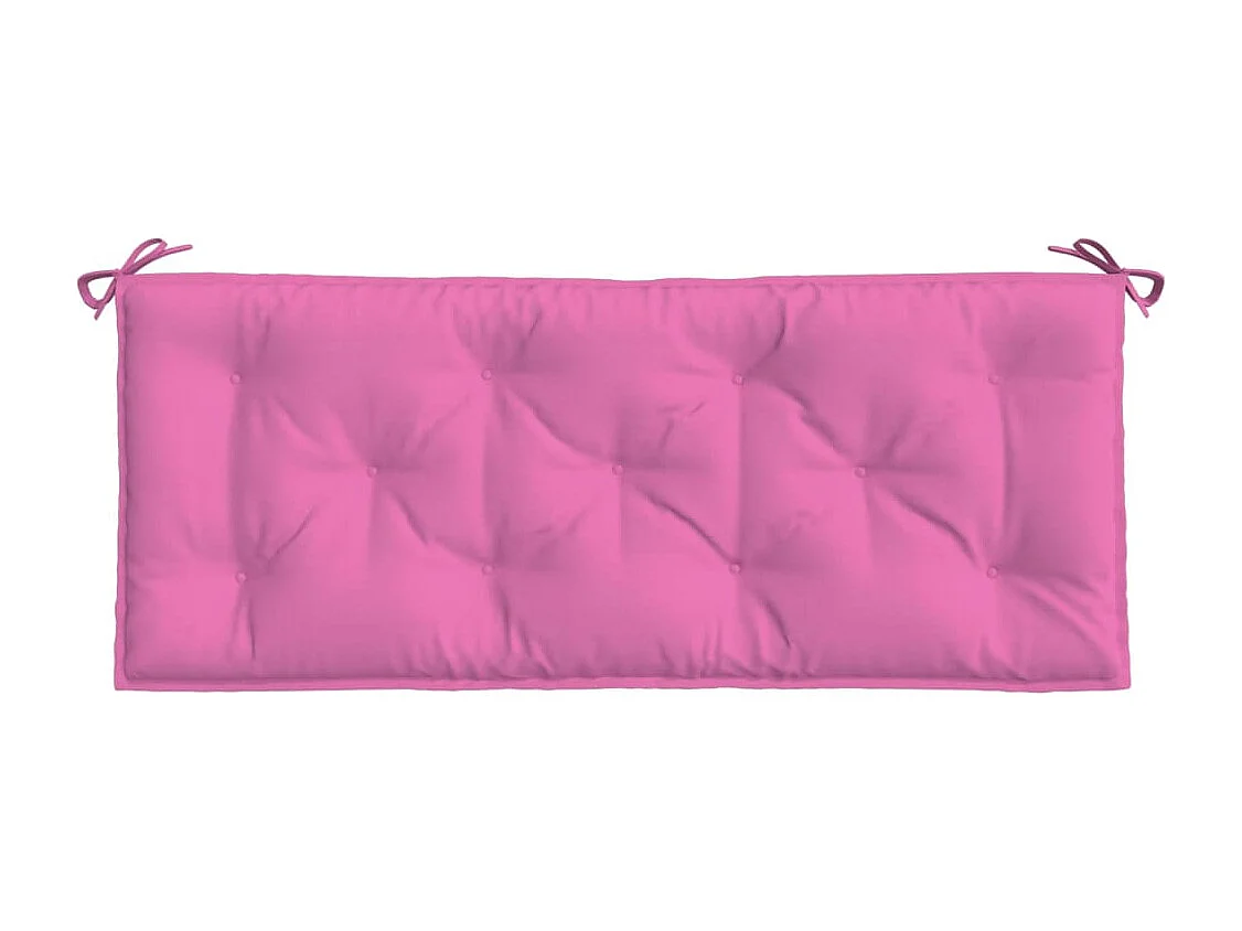 Coussins de banc de jardin lot de 2 rose 120x50x7 cm tissu