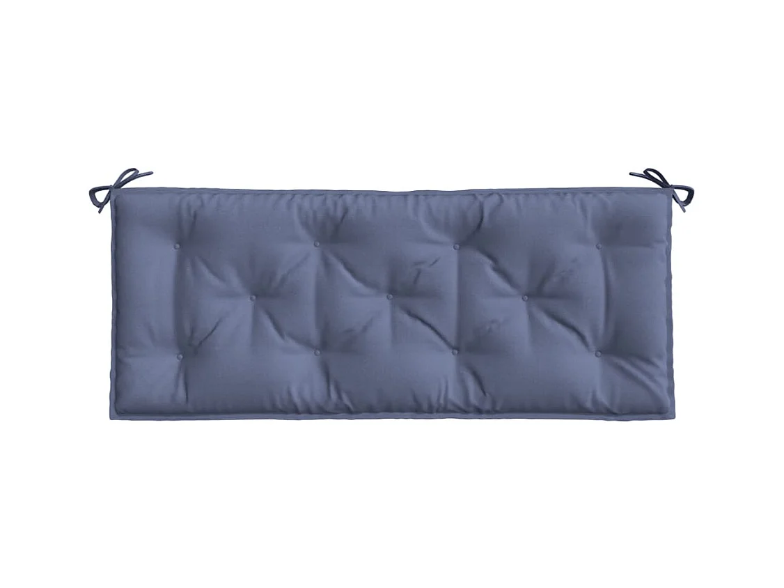 Coussins de banc de jardin lot de 2 bleu marine 120x50x7 cm
