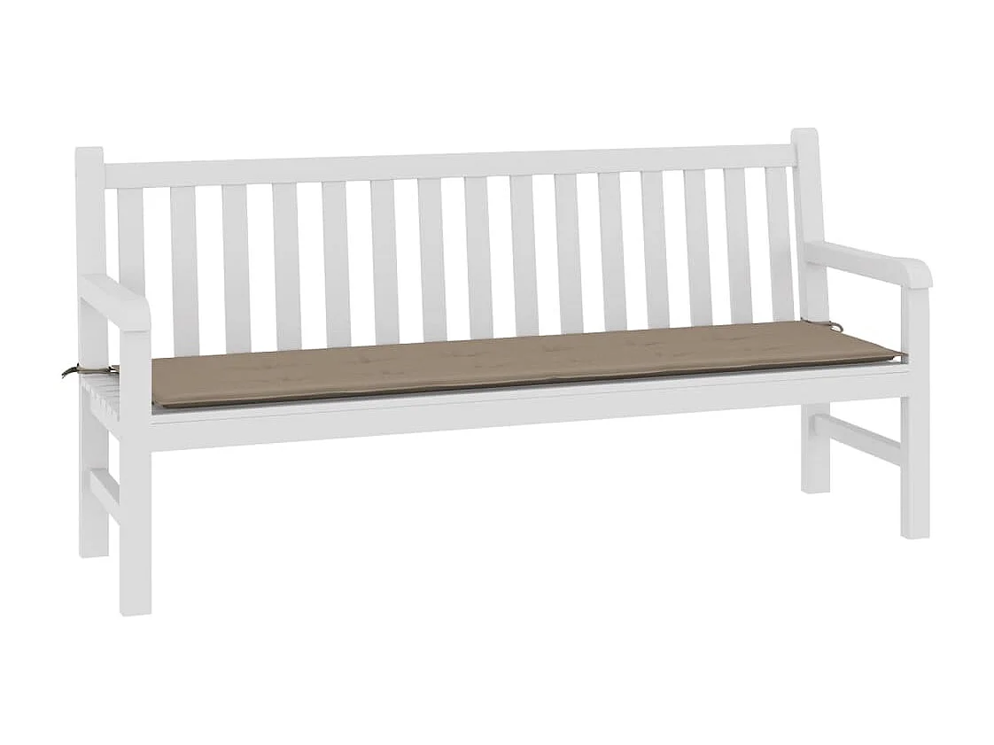 Coussin de banc de jardin taupe 180x50x3 cm tissu oxford