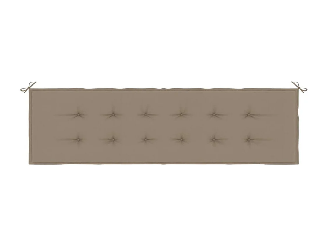Coussin de banc de jardin taupe 180x50x3 cm tissu oxford