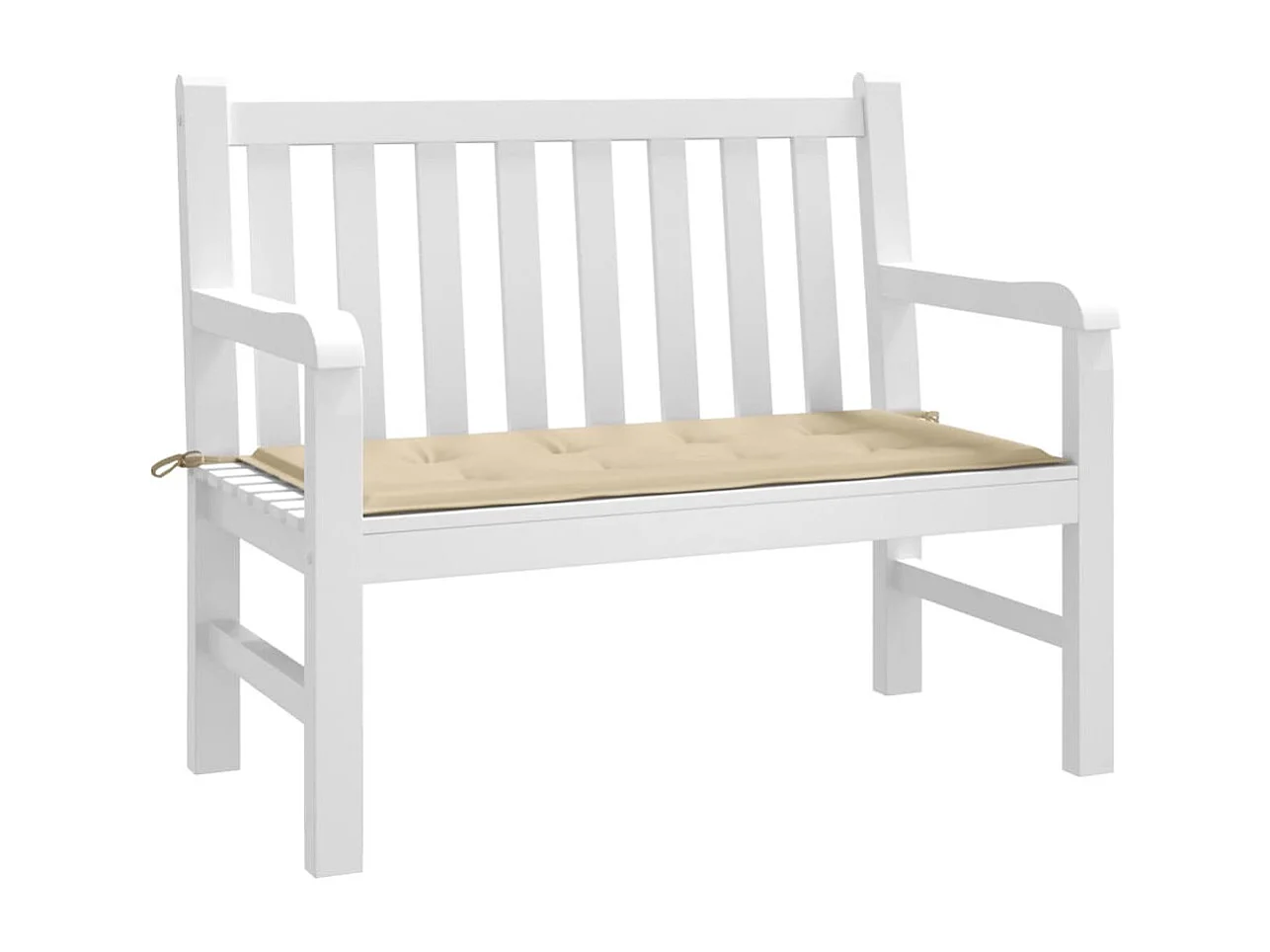 Cojín de banco de jardín tela Oxford beige 120x50x3 cm