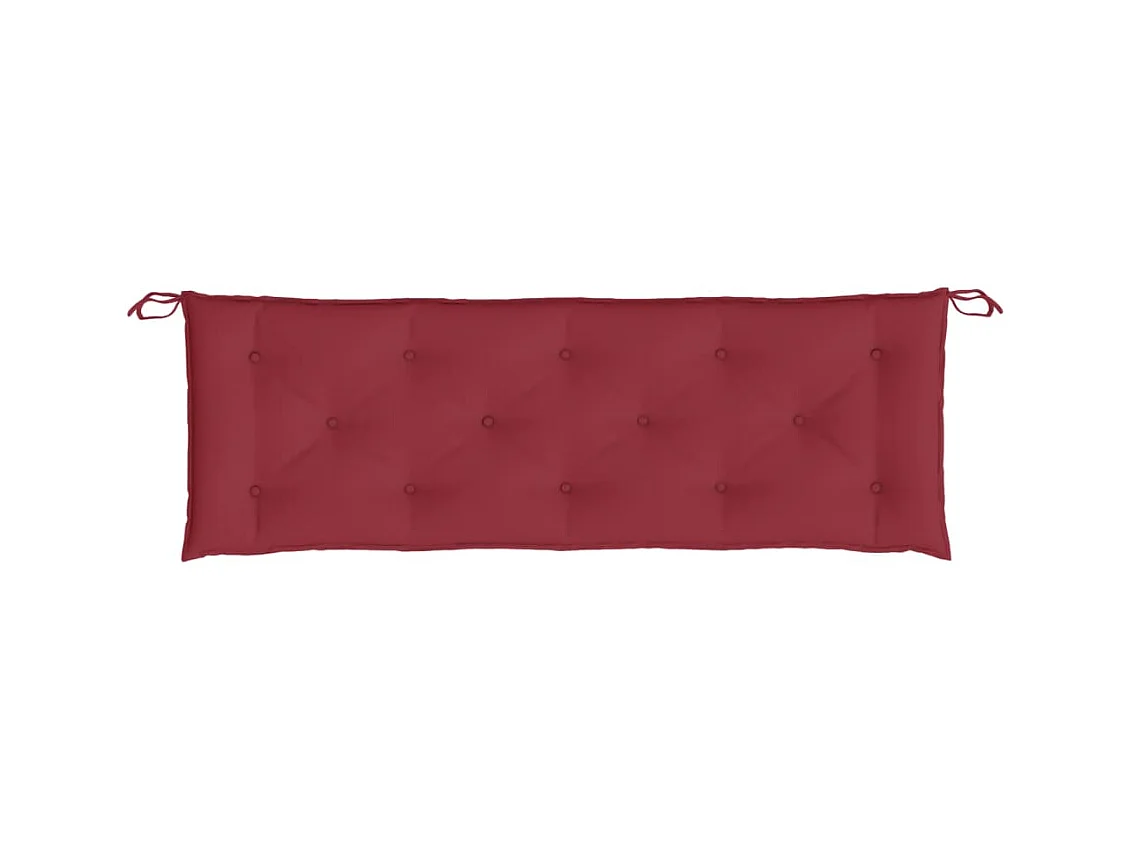 Coussin de banc de jardin rouge bordeaux 150x50x7 cm