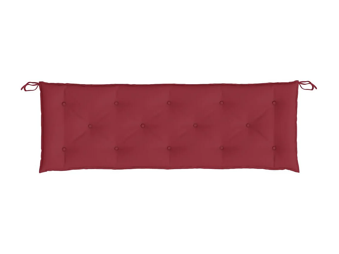 Coussin de banc de jardin rouge bordeaux 150x50x7 cm