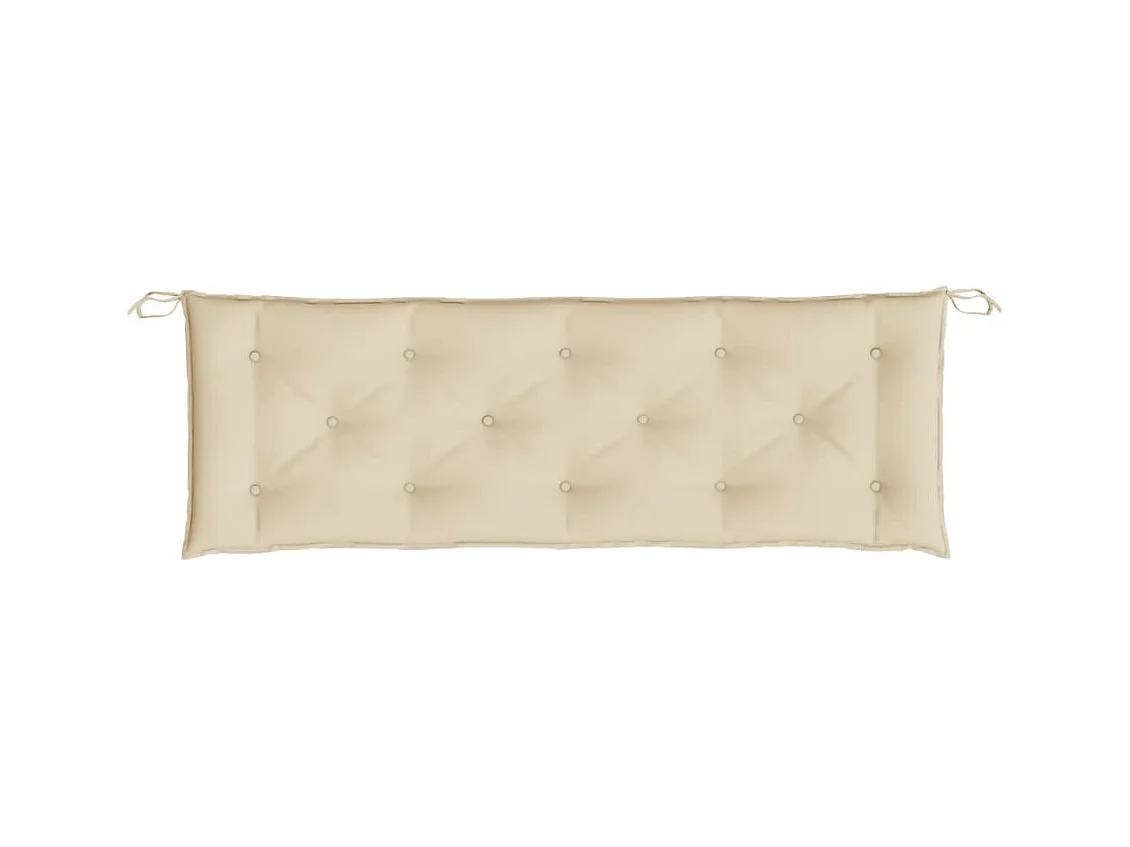 Coussins de banc de jardin 2 pièces beige 150x50x7 cm tissu Oxford