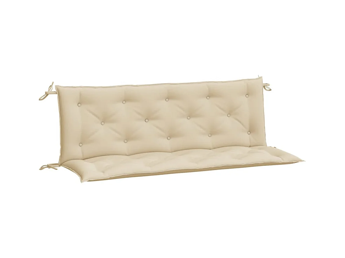 Coussins de banc de jardin 2 pièces beige 150x50x7 cm tissu Oxford
