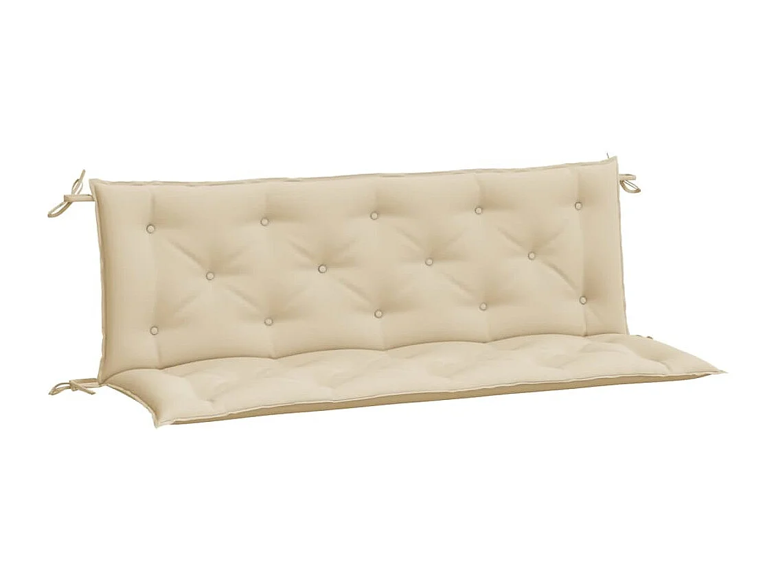Coussins de banc de jardin 2 pièces beige 150x50x7 cm tissu Oxford