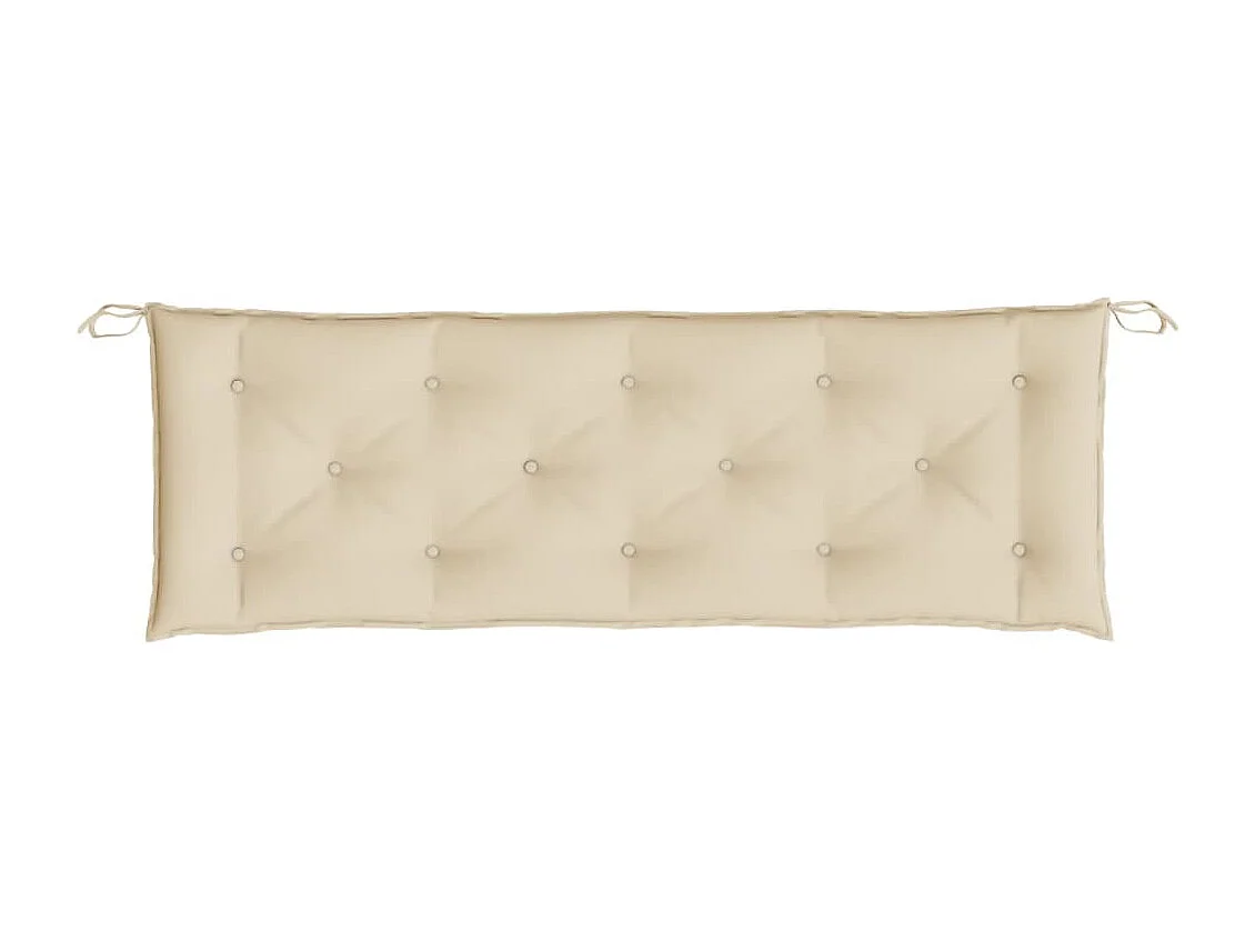 Coussins de banc de jardin 2 pièces beige 150x50x7 cm tissu Oxford